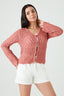 Dark Pink Crochet Chevron Stitch Cardi