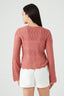 Dark Pink Crochet Chevron Stitch Cardi