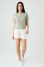 Green Crochet Short Sleeve Jumper