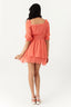 Peach spot Chiffon Ra Ra Dress - Select Fashion