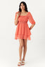 Peach spot Chiffon Ra Ra Dress - Select Fashion