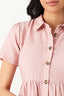 Pink Linen Look Shirt Dress - Select Fashion