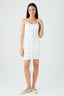 White Gold Button Rib Mini Dress
