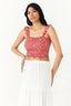 Multi Flower Shirred Ruffle Vest - Select Fashion
