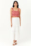 Multi Flower Shirred Ruffle Vest - Select Fashion