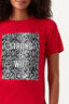 Cherry Red Foil Text Snake Tee