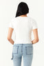 Ivory Wide Rib Bow Detail Top - Select Fashion