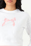 Optic White Bow Front Sweat - Select Fashion