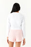 Optic White Bow Front Sweat - Select Fashion