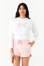 Optic White Bow Front Sweat - Select Fashion
