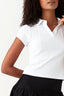Optic White Wide Rib Collar Top