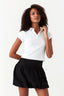 Optic White Wide Rib Collar Top