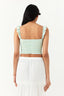 Multi Ditsy Shirred Ruffle Vest - Select Fashion