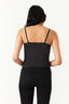 Black Bow Front Slinky Top - Select Fashion