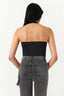 Black Ruched Detail Halter Body - Select Fashion