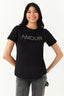 Black Amour Embellished Slub Tee - Select Fashion