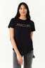 Black Amour Embellished Slub Tee - Select Fashion