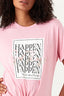 Pink Good Things Tie Front Tee