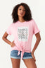 Pink Good Things Tie Front Tee