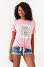 Pink Good Things Tie Front Tee