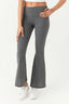 Charcoal Fold Waist Flares - Select Fashion