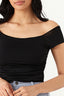 Black Crepe Shoulder Top - Select Fashion