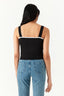 Black Contrast Bow Detail Top - Select Fashion