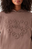 Hazelnut Pretty Heart Embossed Hoodie