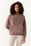 Hazelnut Pretty Heart Embossed Hoodie