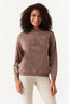 Hazelnut Pretty Heart Embossed Hoodie