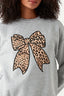 Grey Animal Bow Print Sweat