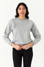 Grey Marl Pearl Applique Sweat - Select Fashion