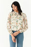 Spring Floral Shirred Neck Blouse - Select Fashion