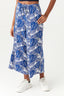 Blue Leaf Wide Leg Crop Trouser