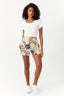 Stone Tropical Textured Pull On Short