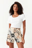 Stone Tropical Textured Pull On Short