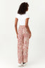 Red Geo Print Wide Leg Soft Trouser