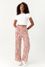 Red Geo Print Wide Leg Soft Trouser