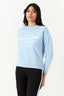 Shell Blue New Season Embroidered sweat - Select Fashion
