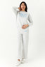 Light Grey Marl New York Wide Leg Jogger - Select Fashion