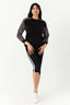 Black Side Stripe Crop Leggings - Select Fashion