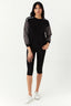 Black Side Stripe Crop Leggings - Select Fashion