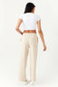 Neutral Pintuck Seam Wide Leg Jogger - Select Fashion