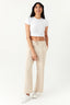 Neutral Pintuck Seam Wide Leg Jogger - Select Fashion