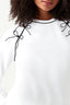 Optic White Bow Contrast Sweat