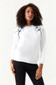 Optic White Bow Contrast Sweat