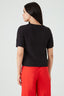 Black Stitch Detail Short Sleeve Cardi