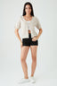 Stone Stitch Detail Short Sleeve Cardi