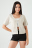 Stone Stitch Detail Short Sleeve Cardi