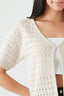Stone Stitch Detail Short Sleeve Cardi